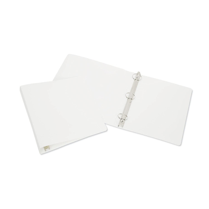 3-Ring Flexible Poly Binder - 1" Capacity - White