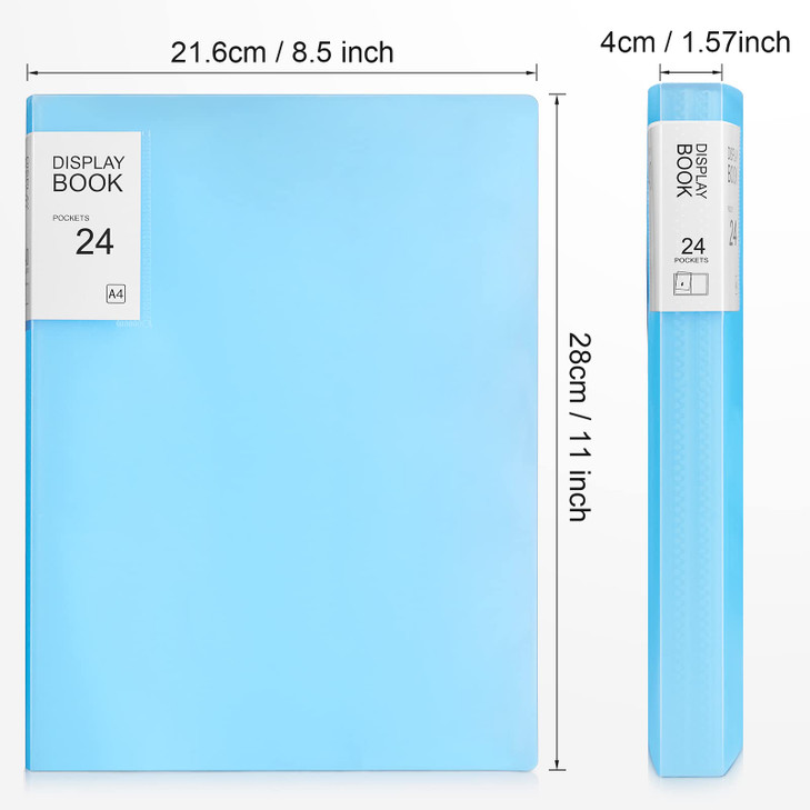 6 Pack Binder with Plastic Sleeves 24 Pocket Art Portfolio Presentation Book Binder 8.5 x 11 Inch Art Portfolio Folder with Clear Sheet Protector Dis