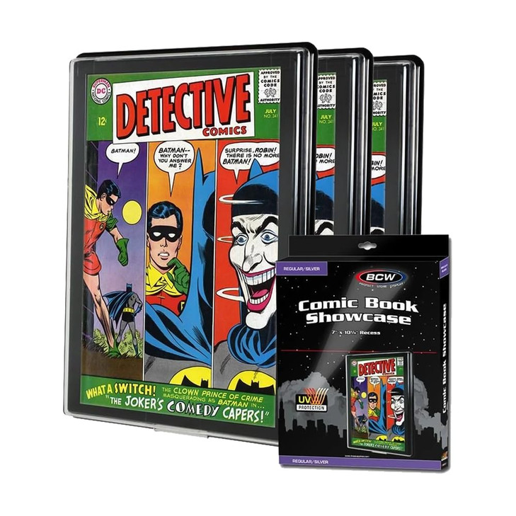 BCW Comic Frame with UV Protection | Display Case Showcase | Silver Age, 3 Pack