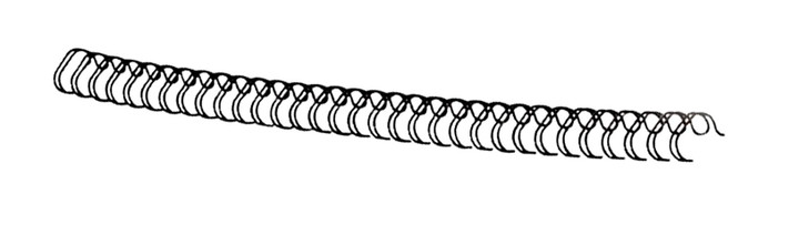 Akiles Double Loop Wire Binding Spines 3/16-inch (5mm), 32 Loops 3:1 Pitch (Pk of 100) Black