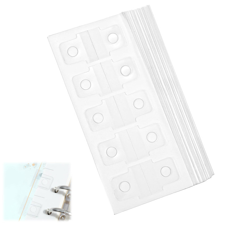 300 Pcs Binder Converter Clear Binder Sheet Converter Stickers Loose Leaf Reinforcements Binder Refill Insert Hole Reinforcement Stickers Self-Adhesi