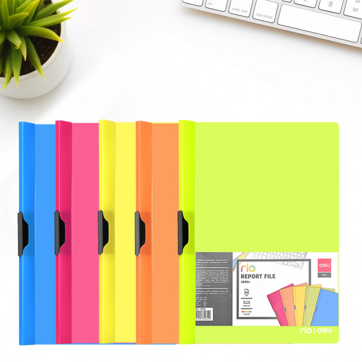 BASUNOCL Clear Report Covers with Swing Clip, 5 Pcs File Folders Letter A4 Sheet Size, Slide Locking Report Covers for Documents Presentation Resume