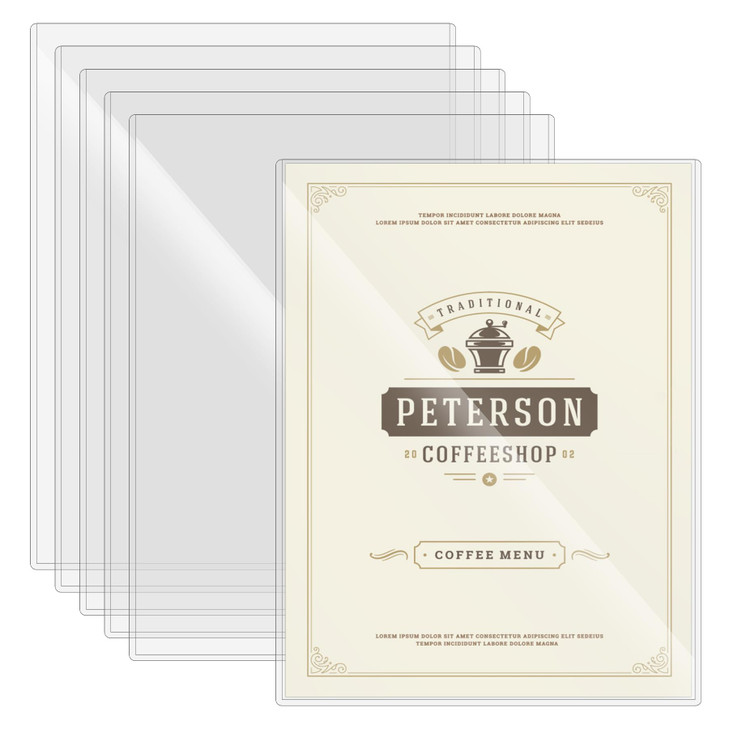 6 Pcs 8.5 x 11'' Rigid Print Protectors, Clear Rigid Top loaders Plastic Paper Page Protectors, Clear Plastic Page Protectors for Photos and Document