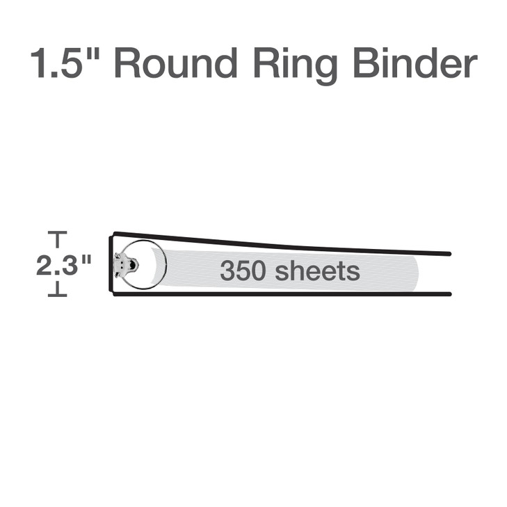 Oxford Flexible Binders, Binders for School and Office, Strong Flexible Poly, 4 Wave Pockets, Translucent Covers, Holds up to 350 Sheets, 1.5 inch Bi
