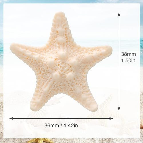 CHANZET 6Pcs Starfish Hair Clips, Resin Cute Beach Sea Hair Barrettes Pins, Mermaid Headpiece Hair Alligator Clips for Women Girls Hair Accessories B