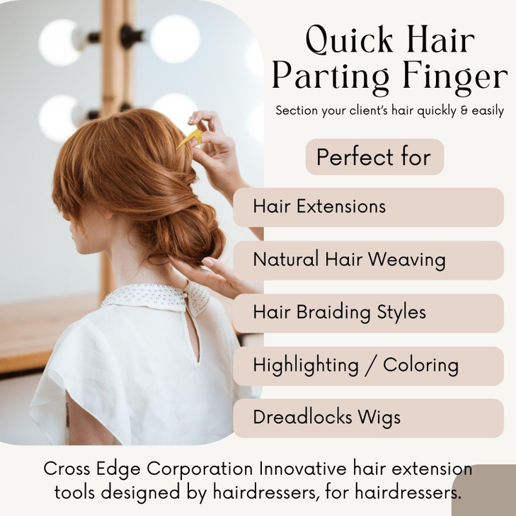 My Hair Tools Hair Parting & Sectioning Ring - Stainless Steel Finger Braiding Hair Pick Tools for Durable Dreadlocks Wig, Weaving & Quick Installati