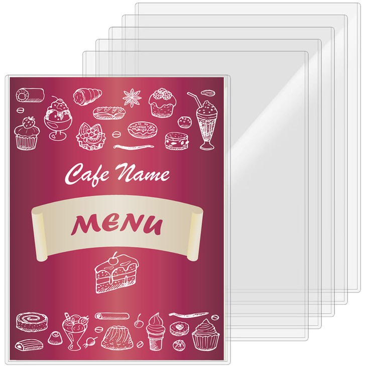 AKONEGE 6PCS 8.5" x 11" Rigid Print Protectors, Clear Hard Plastic Page Sheet Protectors, Hard Plastic Sleeves for Paper Photo Poster, Document Holde