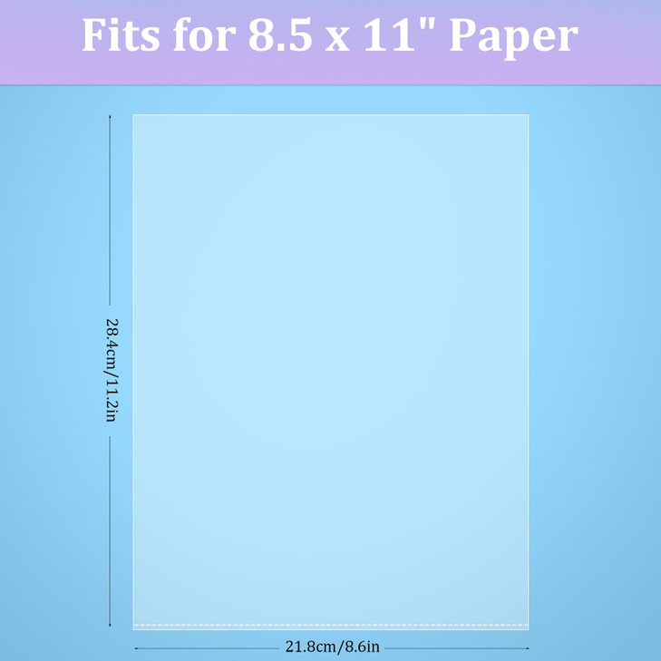 AKONEGE 50 Pack No Holes Sheet Protectors 8.5 x 11 Inch Letter Size Page Protectors for Documents, Prints, Top Loading Heavyweight Clear View Plastic