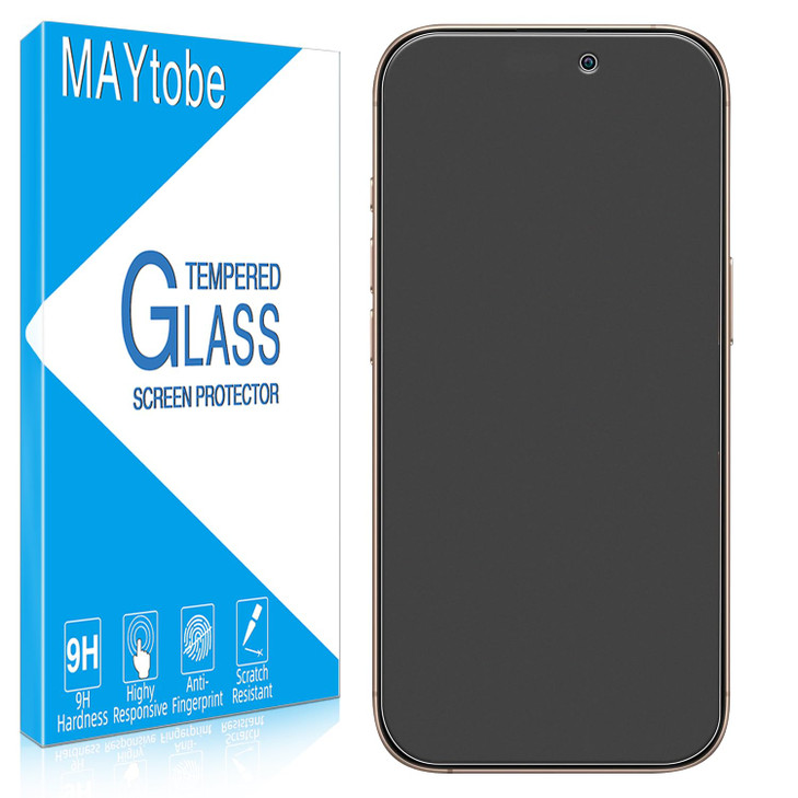 MAYtobe [2-Pack Matte Screen Protector for iPhone 16 Pro Tempered Glass, Anti-Fingerprint, Smooth as Silk, Anti Scratch, Anti-Reflection, Easy to Ins