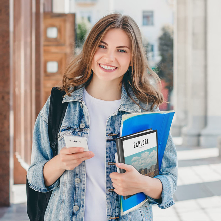 Dunwell Small Presentation Book 5.5x8.5 (2-Pack, Black), 24 Pockets Display 48 Half Size Pages, Plastic Binders with Sleeves, 5.5 x 8.5 Mini Booklets