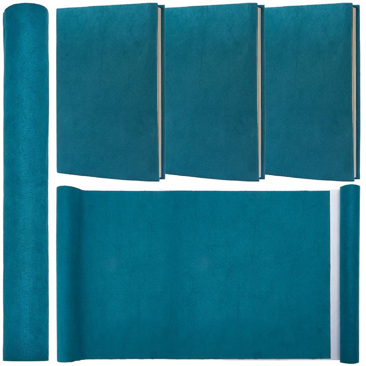 CRASPIRE 51 x 11.8 Suede Book Cloth Teal Green for Book Binding A4-A8 Fabric Surface Paper Backed Bookcover Books Album Scrapbooking Archival DIY Cov