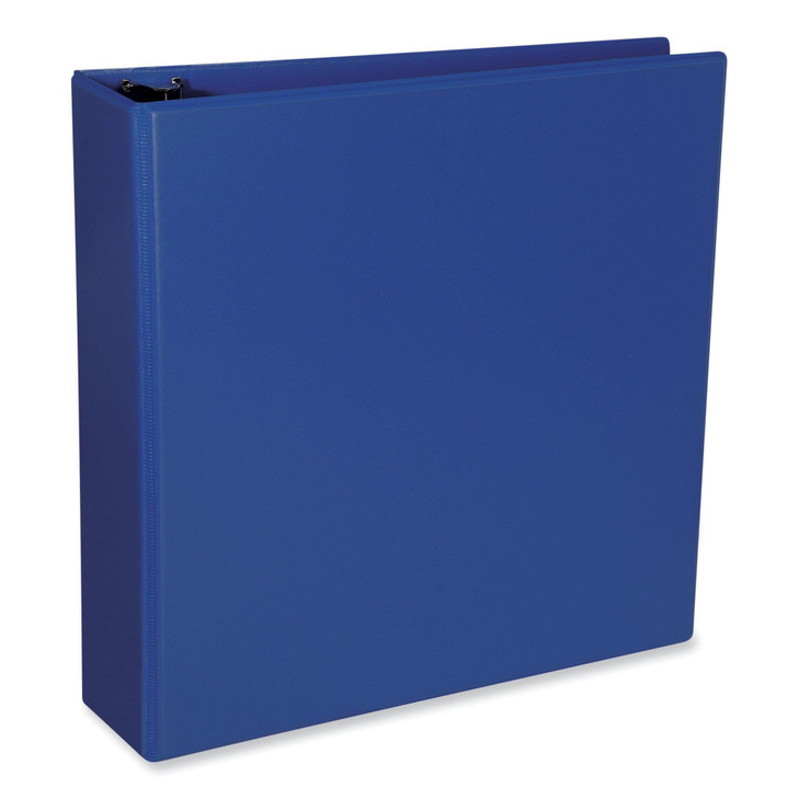 Universal Slant D-Ring View Binder, 3 Rings, 2" Capacity, 11 x 8.5, Navy Blue