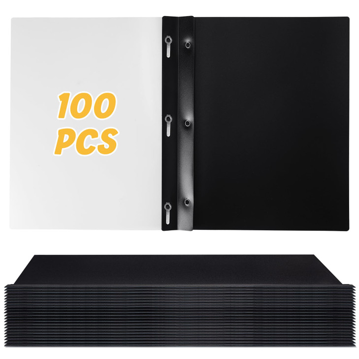 Harloon 100 Pcs Clear Front Report Covers Plastic Presentation Folders, Letter Size, 14mm Thickness, Suitable for Office, School, Resume, and More