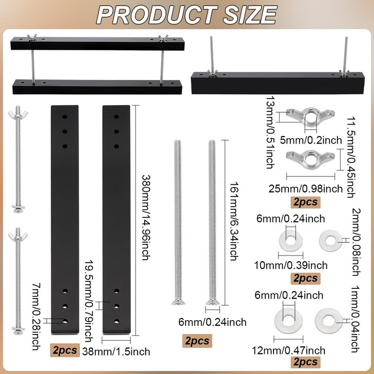 BENECREAT Acrylic Book Binding Press Machine Findings, 15x1.5Inch Black Flat Paper Press Machine Acrylic Form Factor Padding Press for Home, School,