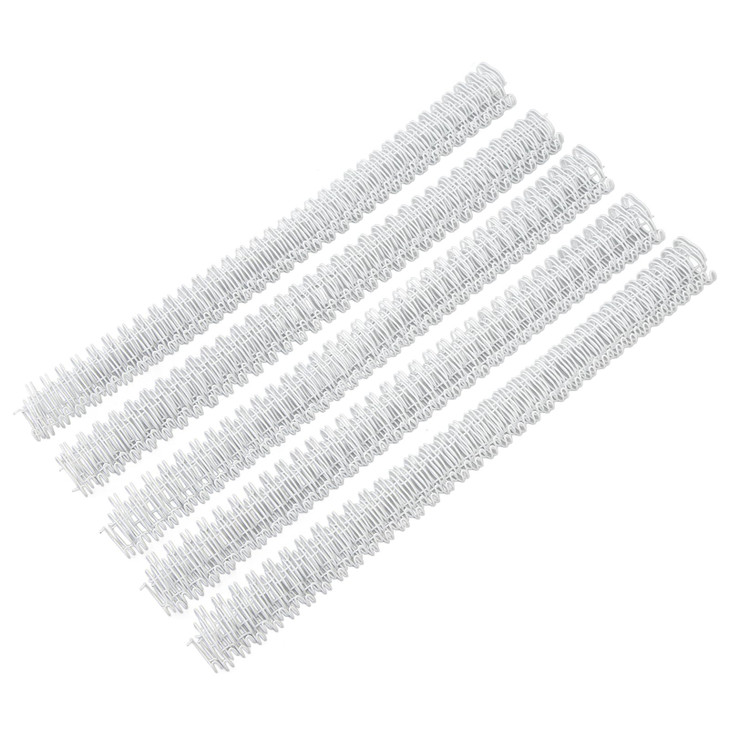 100Pcs Double Loop Wire Binding Spines, 60 Sheets, 3:1 Pitch, 34 Loop, 3/8in Diamete, for A4 Paper Documents, Files, Reports (WHITE)