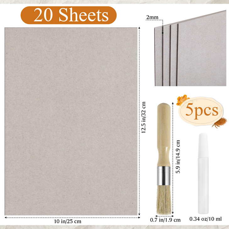 SmoothNovelty Book Binding Cloth Set Includes 39 x 45 Inch Book Binding Cloth 20 Sheets Back Board 5 Pcs Adhesive Glue and Glue Brushes Book Repair C