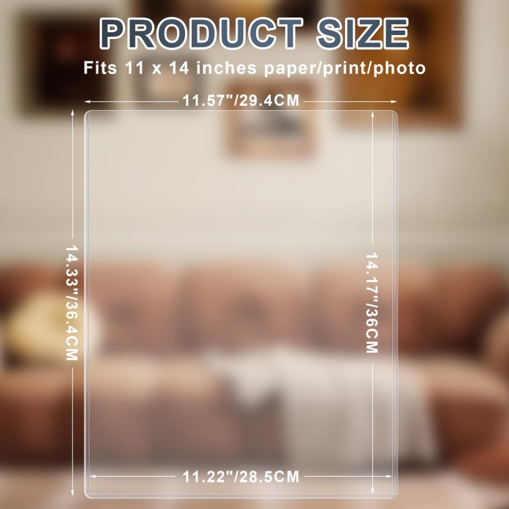 AKONEGE 5PCS 11" x 14" Rigid Print Protectors Hard Plastic Sheet Page Protectors Heavy Duty Top Loading Menu Covers Poster Sleeves Clear Plastic Pape
