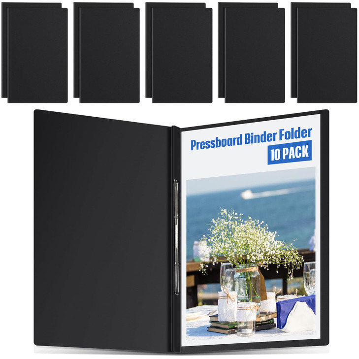 Resurhang 10 Pcs 11x17 Inch Pressboard Report Cover, 3" Capacity Presentation Binder Folder with Metal Prong Paper Fastener to Neatly Bind Reports Pr