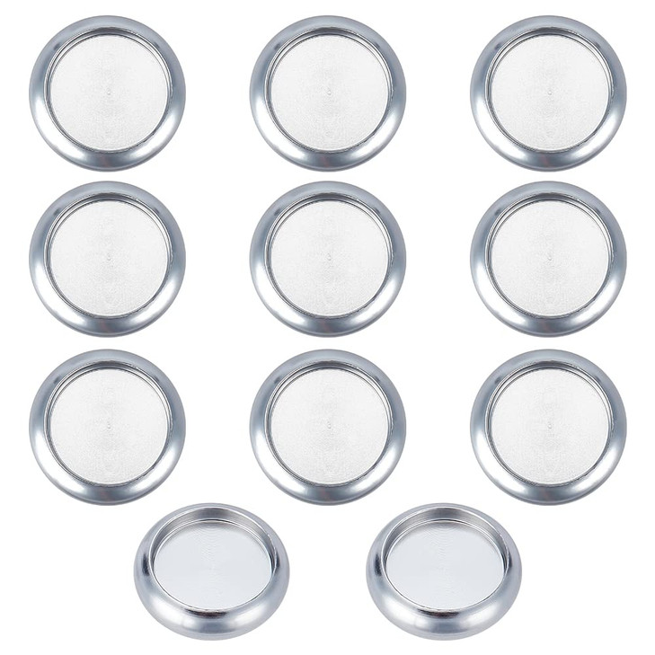 BENECREAT 11Pcs Aluminium Alloy Binding Discs, Flat Round Discbound Metal Expansion Discs for Discbound Notebook Artwork, Platinum, 0.7x0.2inch