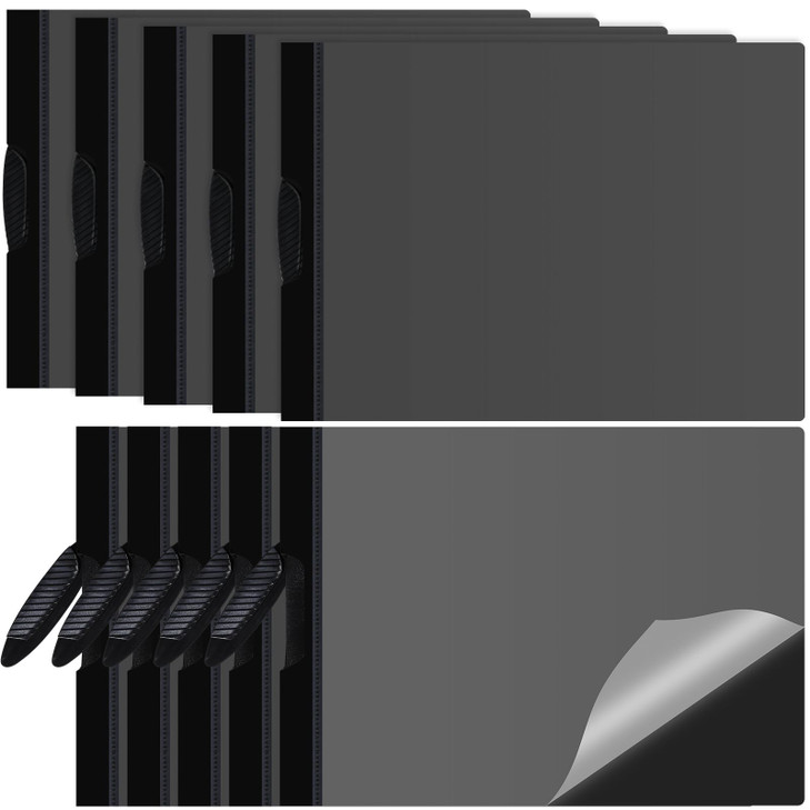 Dunzoom 10 Pack 11 x 17 Inches Clear Report Covers with Clip Presentation Binder Portfolio Folder Resume Folders for Interview Large Report Covers fo