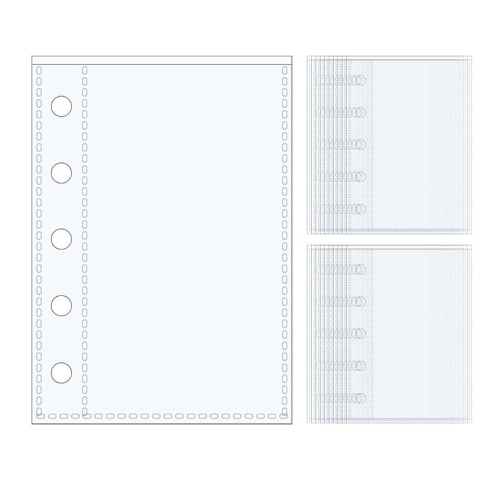 Mogoostry A8 Sheet Protectors for 5 Ring Binder, 20 Sheets Clear Page Protectors Plastic Photo Card Sleeves Double Layer Pocket Sheets