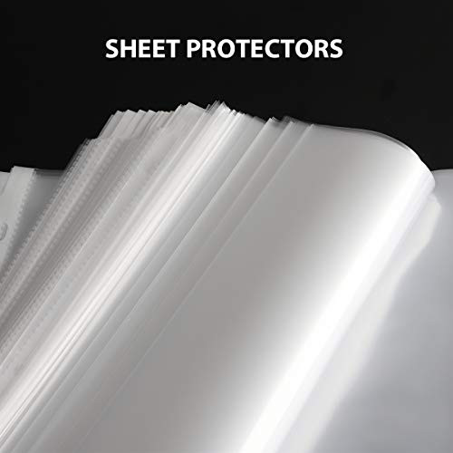 Craftinova Sheet Protectors, 100 Pack Plastic Page Protectors, 3 Hole Upgrade Thickened Material,Clear Page Protectors Fits Standard 8.5 x 11 Paper,