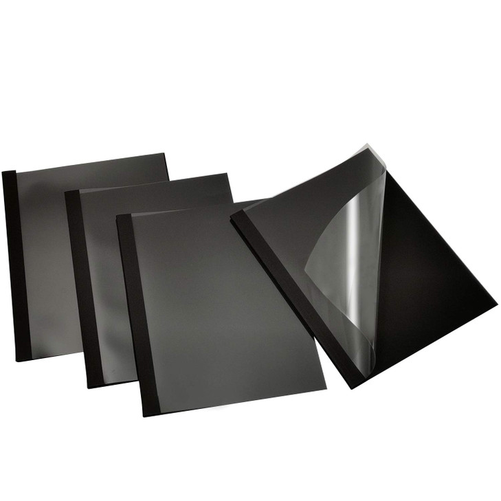 RAYSON TBC6-25-BK Thermal Binding Covers, 1/4 Inch, Black, Letter Size Holds 55 Sheets, 25 Pack
