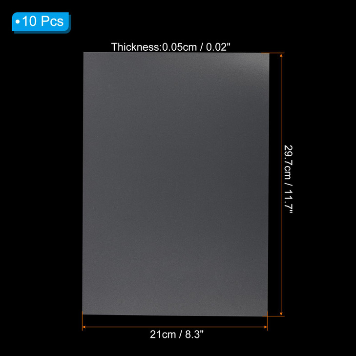 PATIKIL 20 Mil Clear PVC Binding Covers, 10 Pcs Front View Protector Un-Punched A4 Letter Size for Presentation, Report, Paper, Business Office Suppl