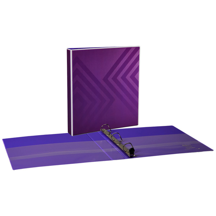 Avery Dual Effect Heavy-Duty 3 Ring Binder, 1 Inch Slant Rings, Plum Purple Binder (03219)