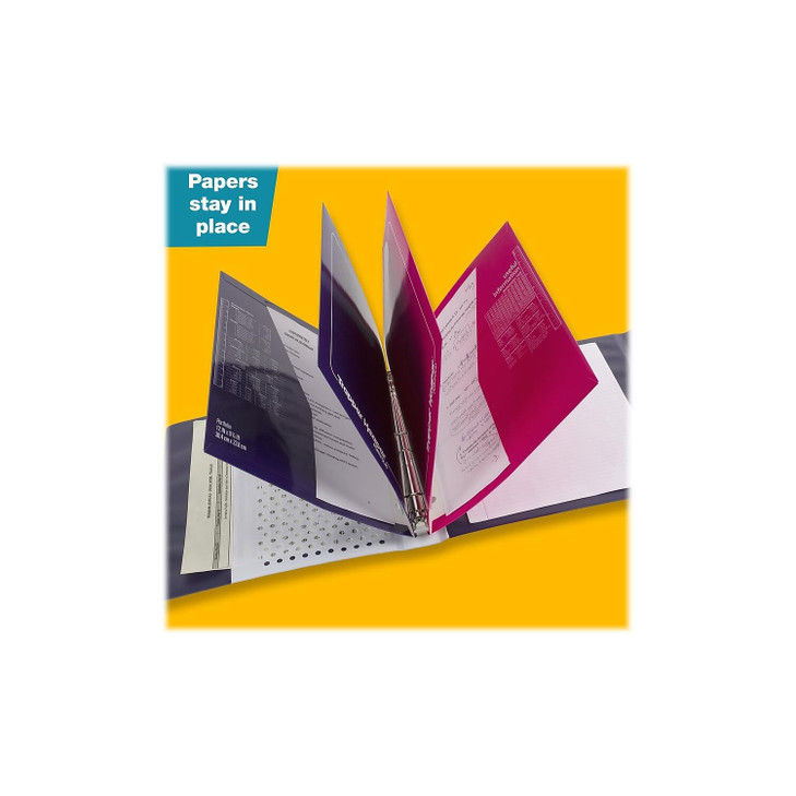 Mead Trapper Keeper Binder, Retro Design, 1 Inch Binder, 2 Folders and Extra Pocket, Metal Rings and Spring Clip, Secure Storage, Animal, Mead School