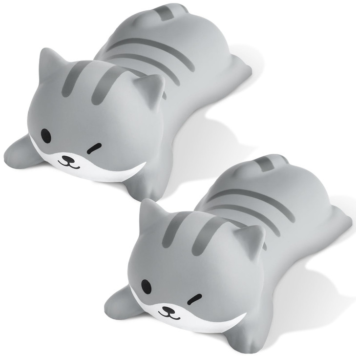 Kanayu 2 Pack Cat Wrist Rest for Mouse, Slow Rising PU Foam Ergonomic Wrist Support Pad, Cute Desk Accessories for Women, Non Slip Mouse Pad Cushion