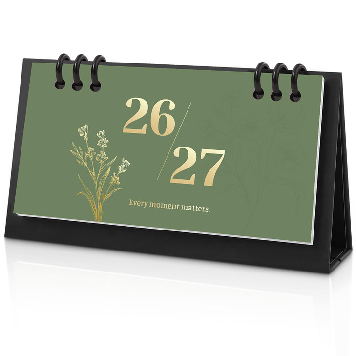 KONVINIT Small Desk Calendar 2026-2027, 6.3" x 3.1", 2026 Desk Calendar - Runs From January 2026 Until December 2027, 24 Months Mini Desktop Calendar