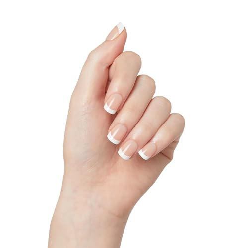 Kiss Everlasting French Nail Manicure, Chip-Free with Flexi-Fit Technology, Real Short, "Endless", Nail Kit with Pink Nail Glue (Net Wt. 2 g / 0.07oz