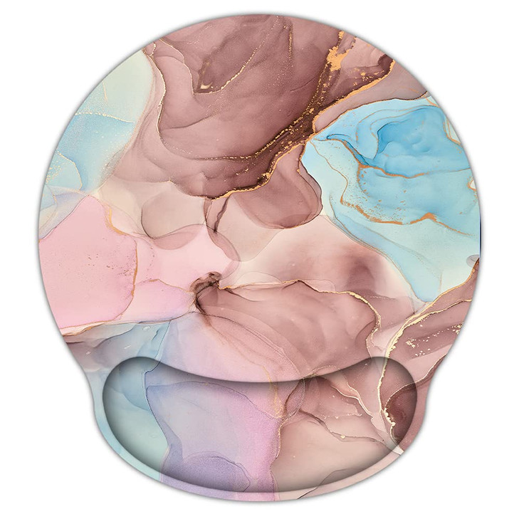 ARTSO Ergonomic Mouse Pad with Wrist Rest Support Gel, Non Slip Rubber Base Pad Computer PC Laptop Women Men Mousepad for Home, Office, Gaming, Worki