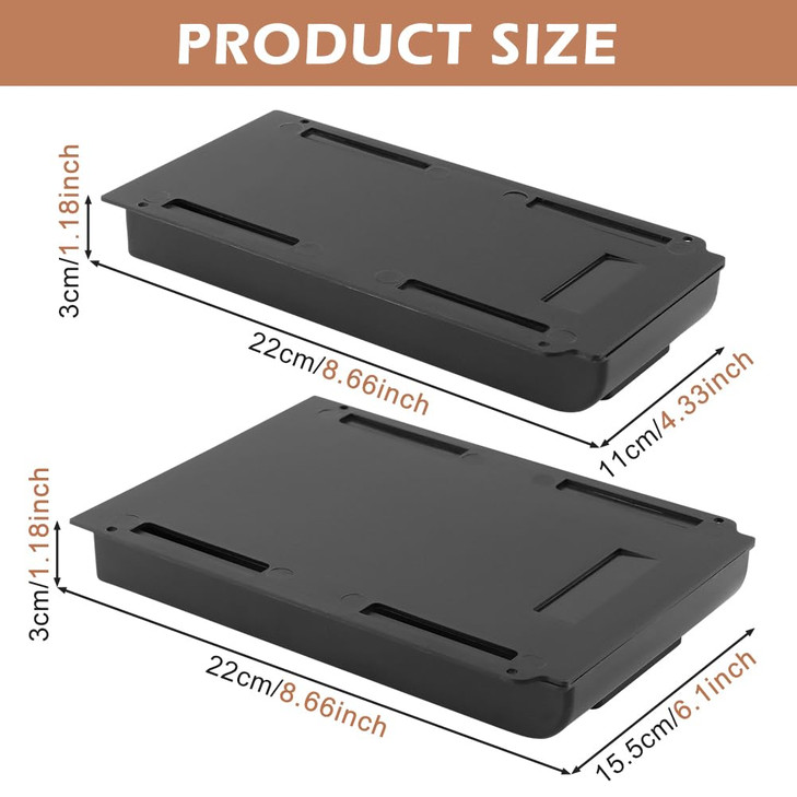 homfanseec 2 Pack Under Desk Drawer Organizer,Under Desk Drawer,Under Desk Storage Drawers,Desk Drawer Attachment,Desk Drawers Under Desk,Desk Side S