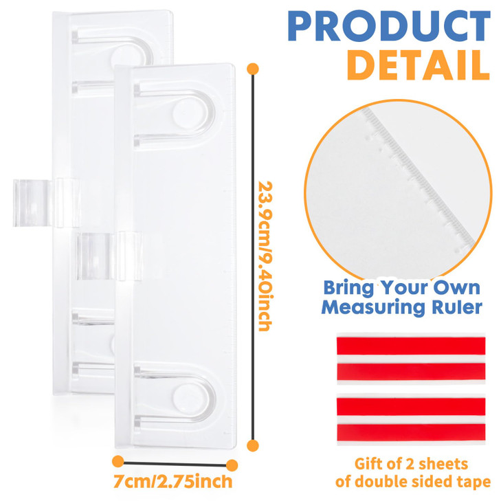 Barelove 2 Pack Computer Monitor Memo Board Document Holders (Left & Right) + Sticky Note, Acrylic Screen Paper Clip Message Pad, Reminder Side Panel