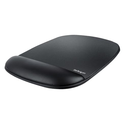 StarTech.com Mouse Pad with Hand Rest, 6.7x7.1x0.8in (17x18x2cm), Ergonomic Mouse Pad with Wrist Support, Desk Wrist Pad w/Non-Slip PU Base, Cushione
