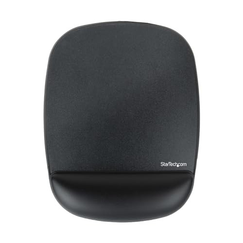 StarTech.com Mouse Pad with Hand Rest, 6.7x7.1x0.8in (17x18x2cm), Ergonomic Mouse Pad with Wrist Support, Desk Wrist Pad w/Non-Slip PU Base, Cushione
