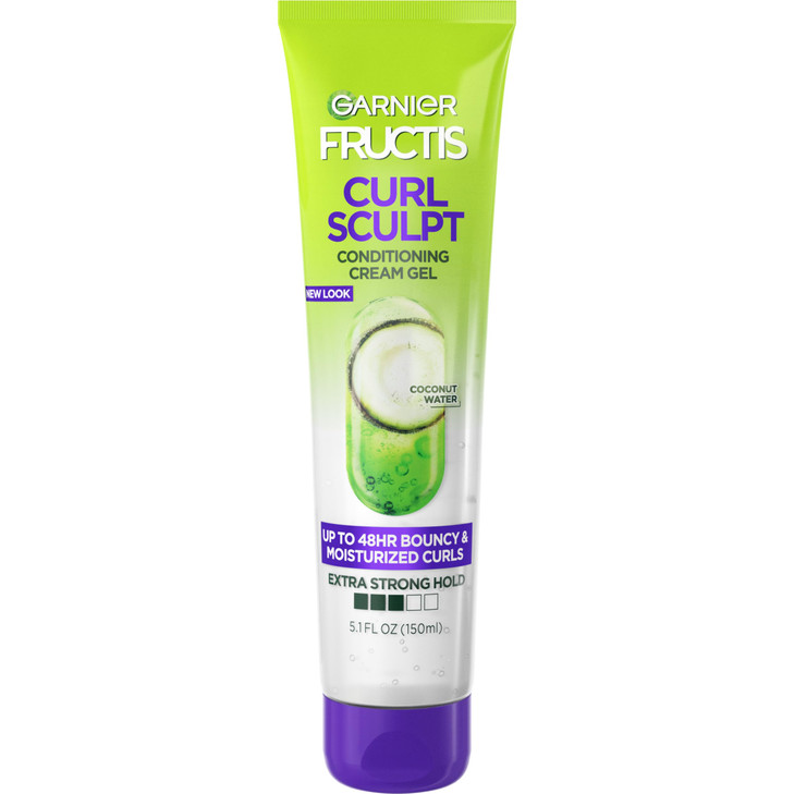 Garnier Fructis Style Curl Sculpt Conditioning Cream Gel for Bounce & Moisture, 5.1 Fl Oz, 1 Count (Packaging May Vary)