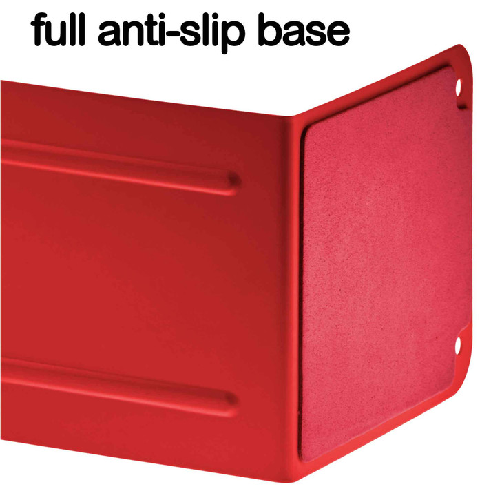 Acrimet Metal Bookends, Jumbo Size 9" H x 4" W x 4-1/2" D, Non-Skid Book Stand for Shelves, Heavy Duty Book Stopper, Red, 1 Pair