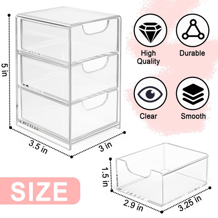 Small Desk Organizer with Drawer, Desktop Organization for Office Supplies, Jewelry Storage Box