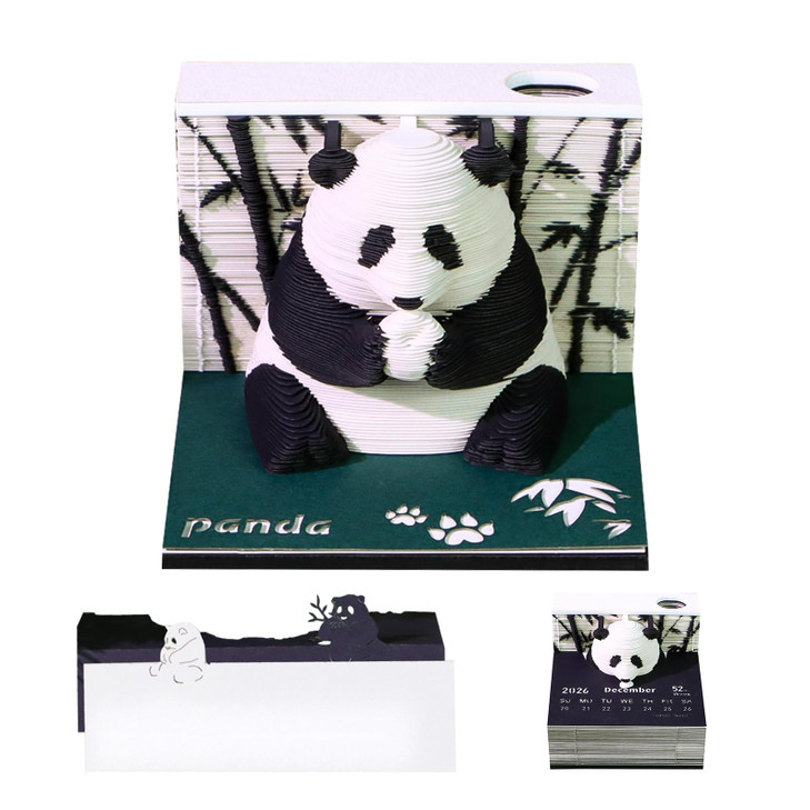 Time Piece Calendar 2026, 3D Time Piece Calendar 2026, DIY Tear Away 3D Artsy Pads, 3D Memo Pad Paper Carving Art for Desktop Decor