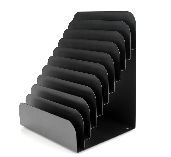 Huron Pad Rack Slant 10 Slot, Black Commercial Grade Steel