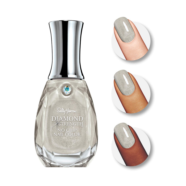 Sally Hansen Diamond Strength, Diamonds, Nail Growth, Protective Layer, Sheer, Shimmery Grey Nail Polish