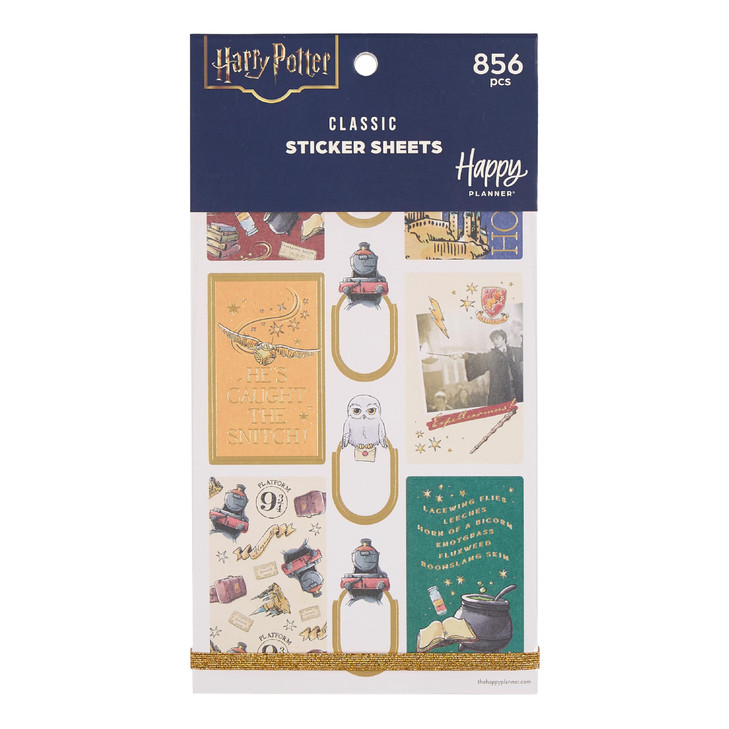 Happy Planner Harry Potter Sticker Set for Planners, Calendars, and Journals, Easy-Peel Stickers, Scrapbook Accessories, Hogwarts Magic, 30 Sheets, 6
