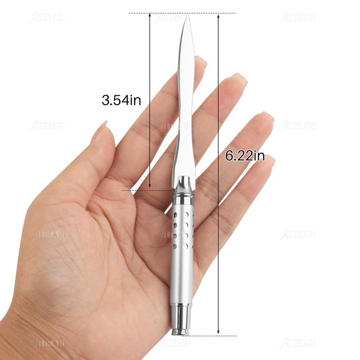 AUEAR, Silver Metal Letter Opener Hand Envelope Slitter for Office Home Supplies