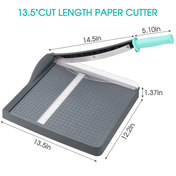 Paper Cutter, Paper Trimmer with Safety Guard, 12" Cut Length Paper Slicer with 16 Sheet Capacity Paper Cutting Board,Guillotine Paper Cutters and Tr