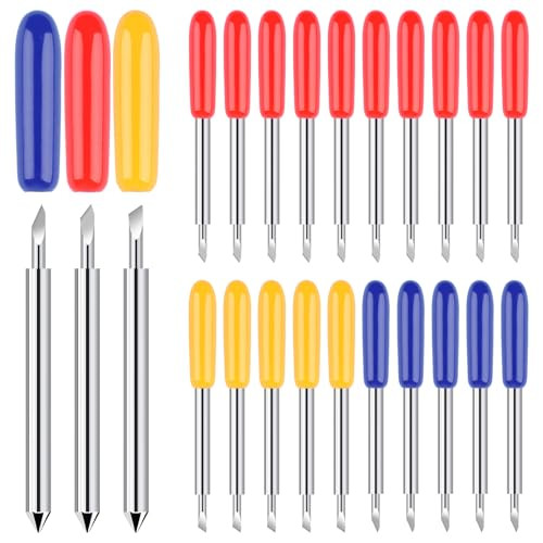 40 PCS Replacement Cutting Blades, Fine Point Blade Compatible with Explore Air 2/Air 3/Maker/Maker 3, 20 PCS Standard Blades, 10 PCS Deep Cutting Bl