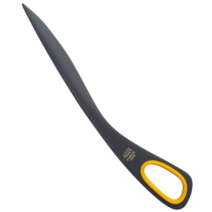 ALLEX Letter Opener Black Yellow 6.7" Sword Envelope Opener Knife, Japanese Stainless Steel Blade [Non-Stick Fluorine Coating], Mail Opener Paper Kni