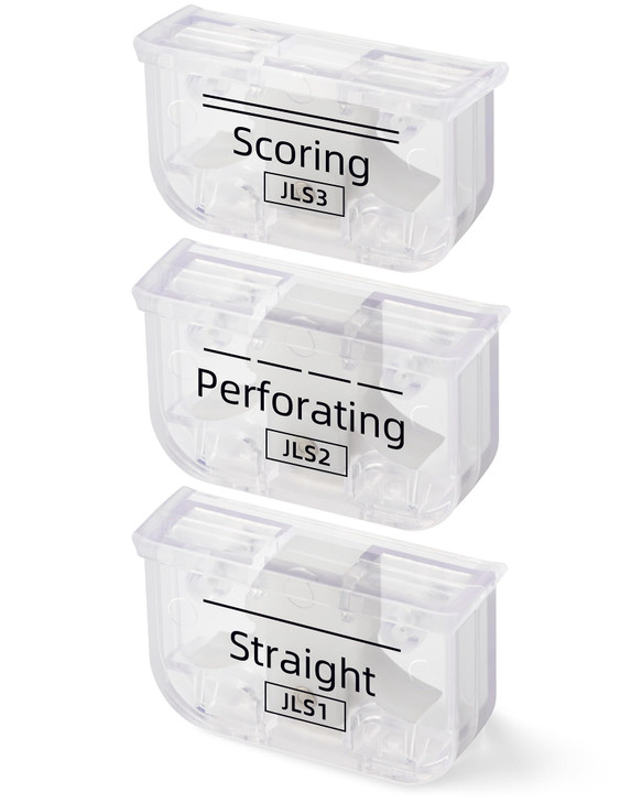 Firbon 3Pcs Refill Blades for 3-in-1 Paper Cutter, Spring-Loaded Straight Cut, Scoring & Perforating Replacement Blade for Paper Trimmer